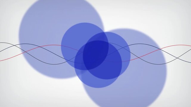 Geometric wave circles seamless loop motion background