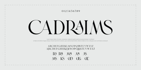 Beauty Luxury font alphabet logo. Typography beautiful fashion elegant classic letters serif italic fonts decorative wedding vintage blossom logos. vector illustration.