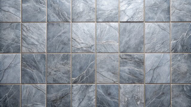 Elegant large gray square stone tiles background and texture