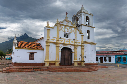 Colonial church in the village of Moruy, Falc&oacute;n State, Venezuela. Center of Coro Caribbean Heritage.