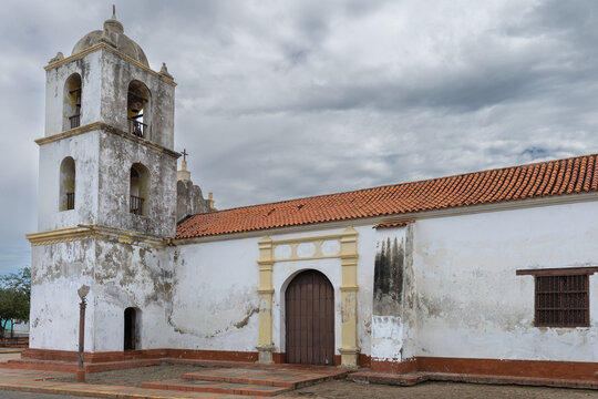 Colonial church in the village of Moruy, Falc&oacute;n State, Venezuela. Center of Coro Caribbean Heritage.