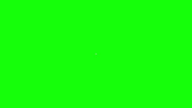 Thinking cartoon cloud. White cartoon speech bubble on green screen background