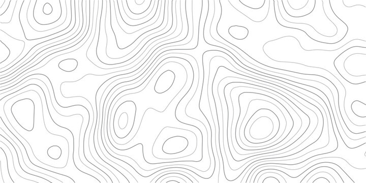 Abstract topographic map background, grayscale contour lines illustration, seamless terrain texture with elevation curves, geometric map lines for design templates and layouts