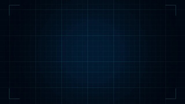 Blueprint grid animation. Blue technical blueprint grid with corner marks background animation