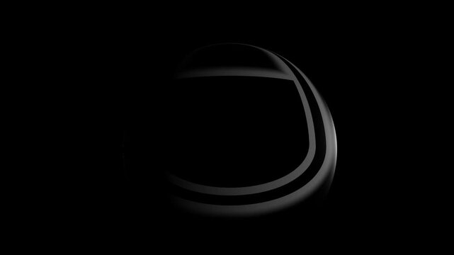 Sleek ergonomic computer mouse 3D model rotating on black background
