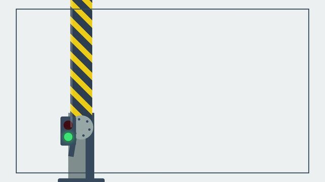 Industrial Hazard Warning Barrier Animation on Canvas 16:9 Aspect Ratio 60fps 4K Resolution