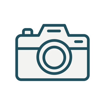 Digital Camera for Photography Vector Line Icon