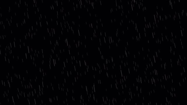Falling Rain Streaks Overlay Animation on Transparent Background