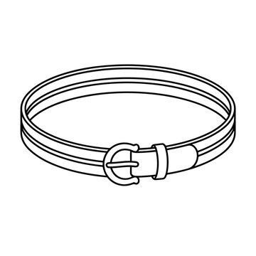 Outline of a belt with a buckle