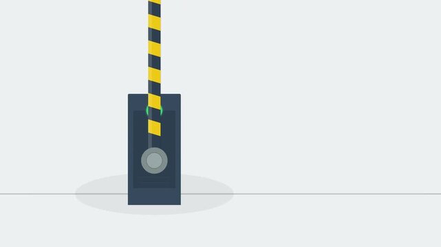 Modern Corporate Security Gate Animation in 4K 60fps 16:9 Aspect Ratio