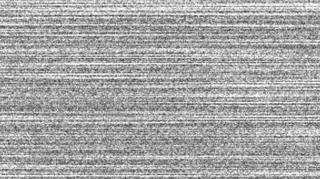 Abstract noisy and dust, scratches screen turn on and off effect on a black background.