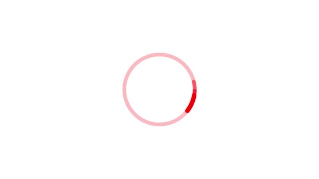 Circular loading bar indicator, loading and buffering animation. 