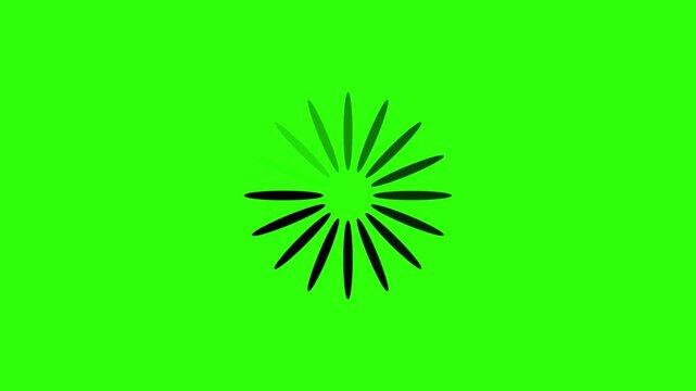 Black Circular loading mark animation. Loading and buffering concept on dark background. Animated spinning loading icon.