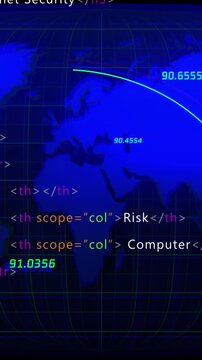 Animation of world map and data processing
