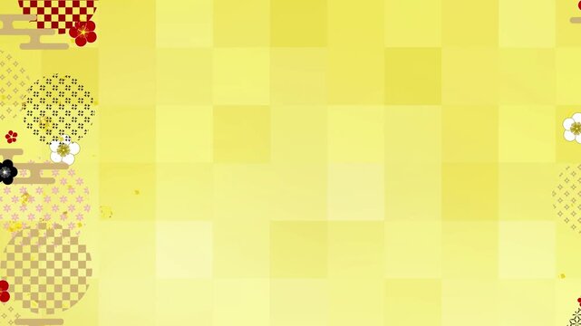 Japanese Traditional Gold Pattern Frame 4K