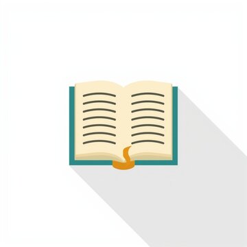Open Book with Bookmark for Reading and Study