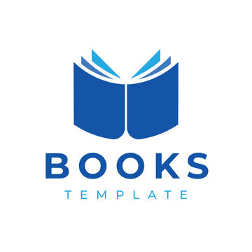 Open Book Monogram Logo Icon Vector