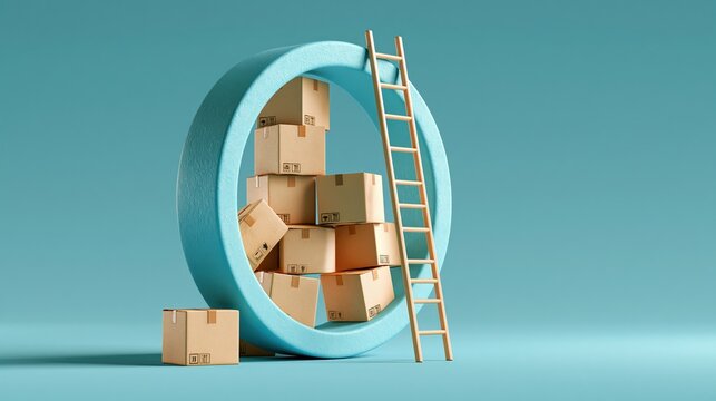 Returned goods climbing a bright circular recovery