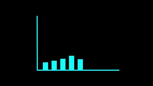 Business growth concept in graph chart showing marketing sales profit increasing to future target . growing business concept. 4k 