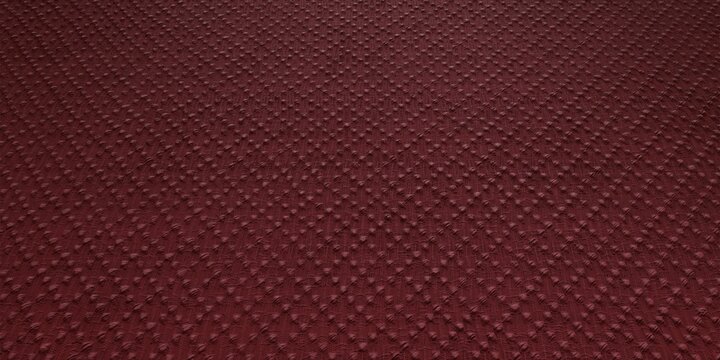 Red polka dot knit fabric texture embossed pattern cotton textile background soft dotted cloth material surface seamless upholstery cover website banner design template presentation backdrop