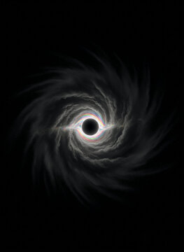 Cosmic black hole with accretion disk and nebula