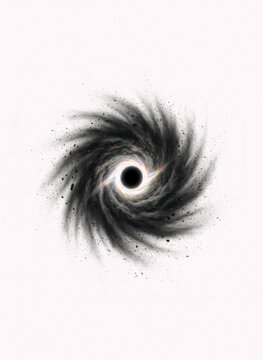 Cosmic black hole with swirling accretion disk and light effects