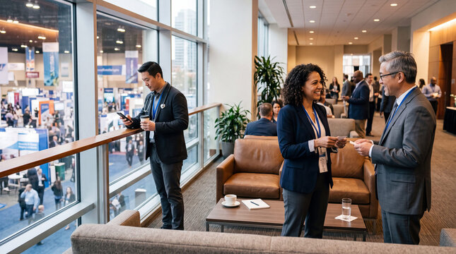 Doctors Networking at Conference Lounge