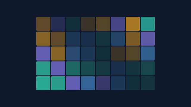 Matrix cell pulse grid heatmap
