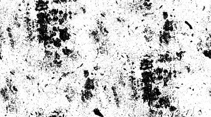 Fototapeta premium Grunge texture overlay, distressed black and white surface pattern, abstract weathered background for design isolated on transparent background