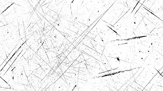 Seamless grunge texture with scratches and distressed marks isolated on transparent background