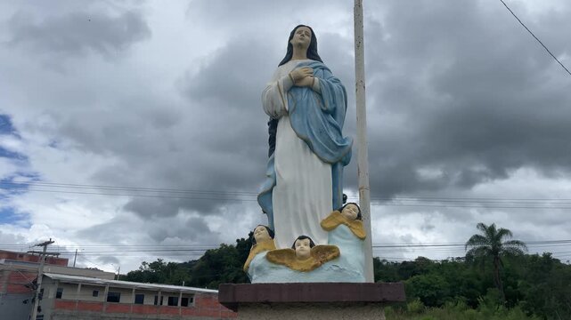 Located near Camanducaia's bus station, this serene Virgin Mary statue honors the city's patron saint, offering a peaceful, welcoming landmark for travelers entering Minas Gerais.