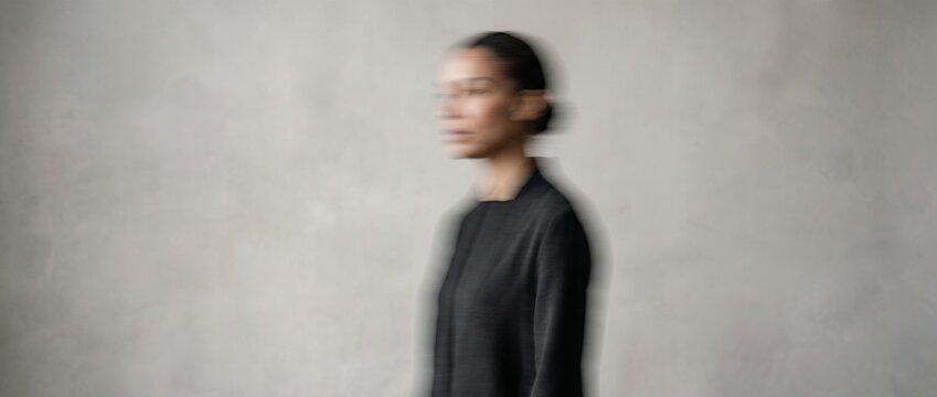 Anonymous Adult in Side Profile with Soft Motion Blur