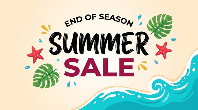End of season summer sale banner