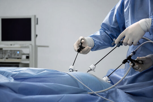 Laparoscopic surgery procedure in a sterile operating room