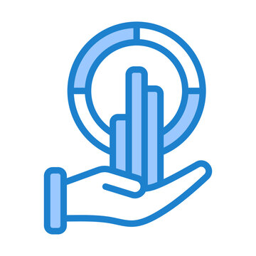 Data Interpretation Icon - Blue Style