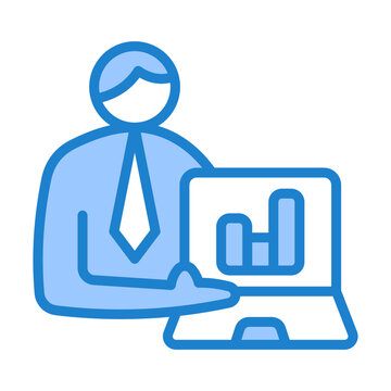 Analyst Icon - Blue Style