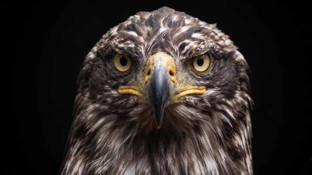 Close-up of a sharp eagle eye, Detailed cinematic portrait of a eagle