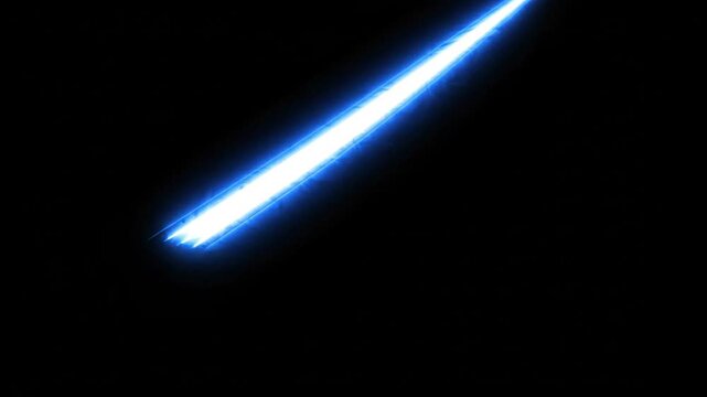 Abstract blue light leak overlay on black background for cinematic transitions and digital composition effects creative motion graphic element for professional video editing