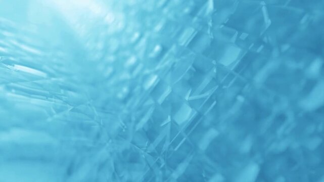 Abstract background featuring blue crystal shards moving in soft light cinematic animation for digital design presentations and high quality visual backdrop.