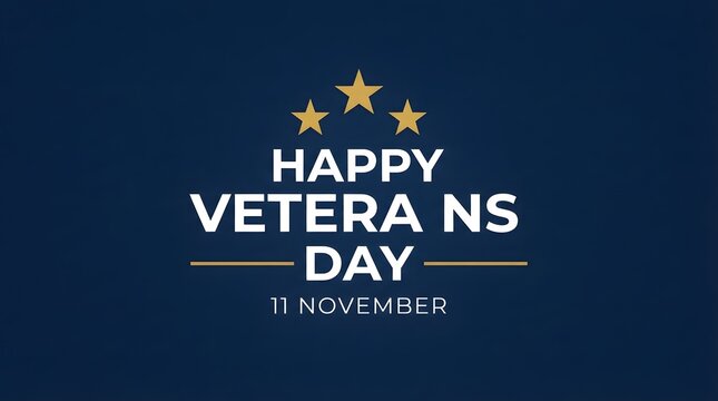 Honoring american heroes happy veterans day patriotic greeting with stars and stripes