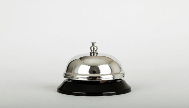 Hotel reception service bell, isolated on white background.