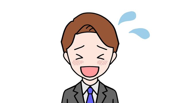 Animation of an Embarrassed Businessman