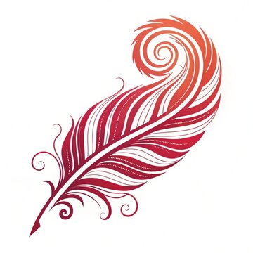 vector illustration of a feather