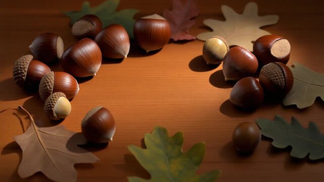 Late-autumn natural ingredients background, food scene
