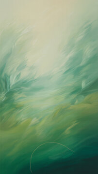 Abstract vertical painting with sweeping brushstrokes in shades of green and teal painting abstract brushstrokes vertical creative gradient