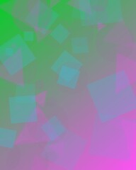 Obraz premium Abstract Geometric Background with Translucent Shapes and Green to Purple Gradient for Web Design