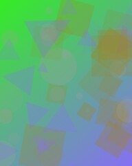 Obraz premium Modern Abstract Geometric Background with Overlapping Colorful Shapes on Vibrant Gradient