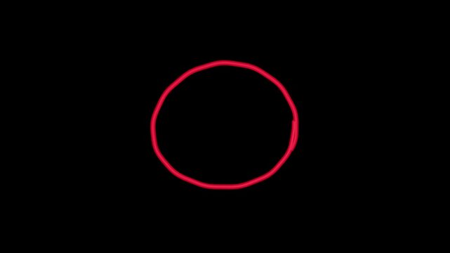 Marker highlight stroke. Red Marker Highlight Stroke Curved Line on Black Background