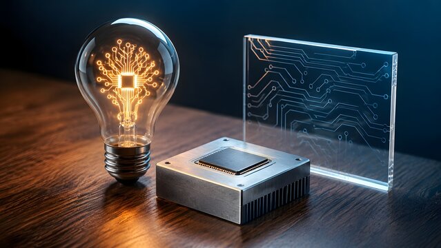 Semiconductor Hardware Engineering Innovation with Microchip Lightbulb
