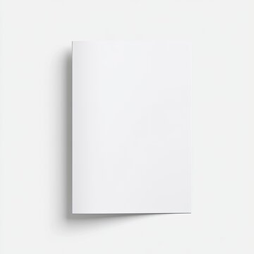 Blank white paper, lightly creased, casting subtle shadow on background